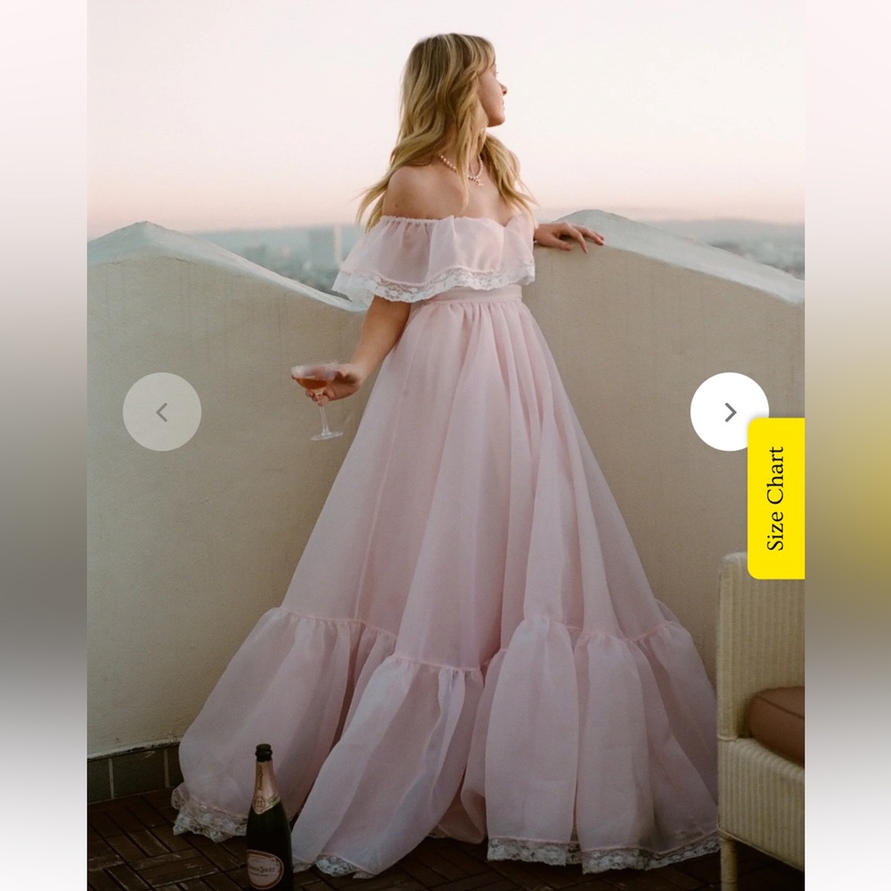 Selkie Pink and Purple Ruffled Tiered Maxi Gown